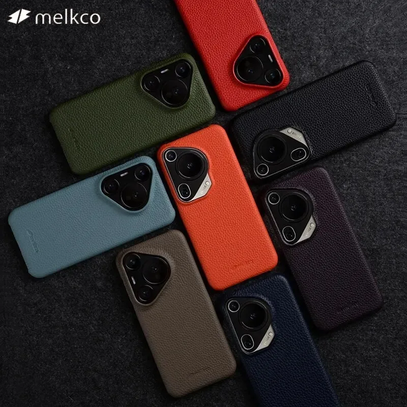 Melkco 100 % echtes Lederetui für Huawei Pura 90S 90 Pro Max, hochwertige Luxus-Rindslederhüllen, modische Business-Schutzhülle