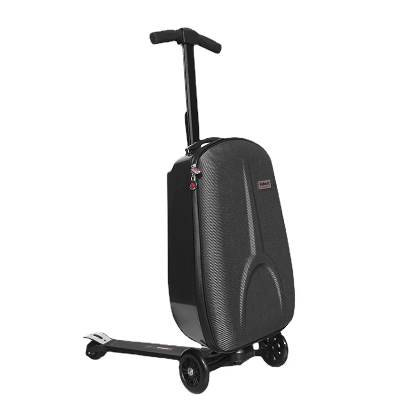 IUBEST scooter suitcase 2 in 1 folding three-wheeled suitcase fashion slide luggage case boarding box