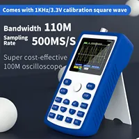 FNIRSI 1C15 Professional Digital Oscilloscope 110MHz Analog Bandwidth 500MS/s Sampling Rate Supports 1Khz Square Wave 400V