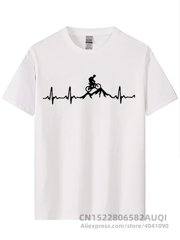 Mountain Bike Heartbeat Funny MTB Dirty Bike T Shirt