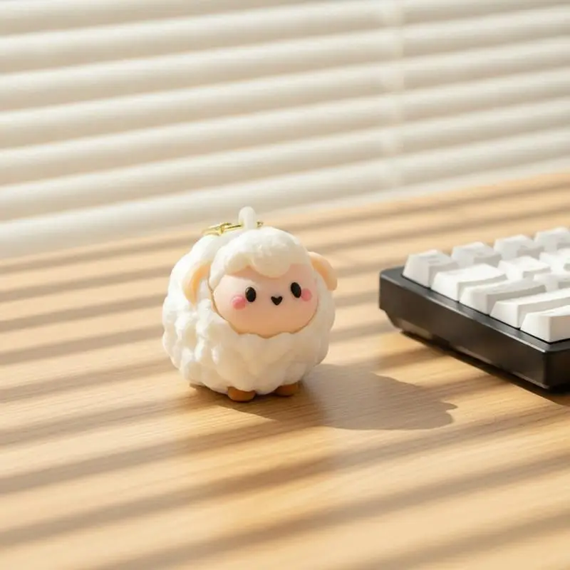 Sensory 3D Printed Sheep Fidget Clicker Keychain Portable Stress Relief Toy for Backpack Pendant Autism Friendly Kids Gift
