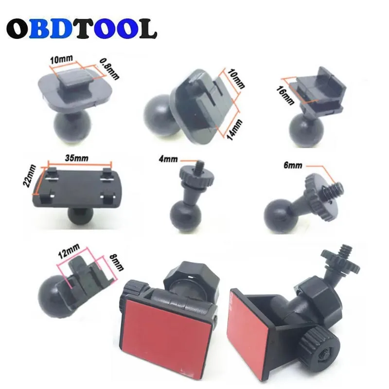 7 Types Head Option Stiker Base Bracket Mount for Sport Camera DVR DV GPS Holder Car DVR Glue Holder Adhesive Base Tripod Stand