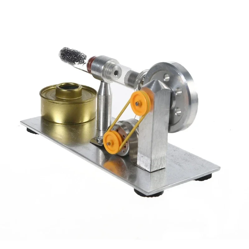 กระบอกเดียวเครื่องยนต์สเตอร์ลิงมอเตอร์ไอน้ำความร้อนการศึกษาของเล่นเครื่องกำเนิดไฟฟ้า High-tech เดสก์ท็อปเครื่องประดับ