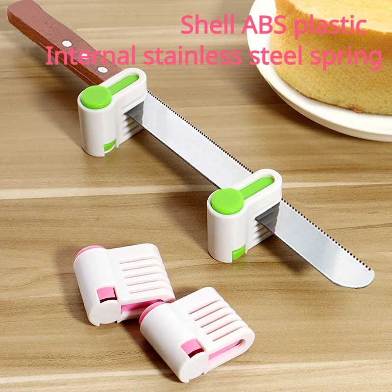 Zackoo 2Pcs/set 5Layers DIY Cake Bread Cutter Splitter Cutting Leveler Toast Slicers Adjustable Toast Slicer Fixator Baking Tool