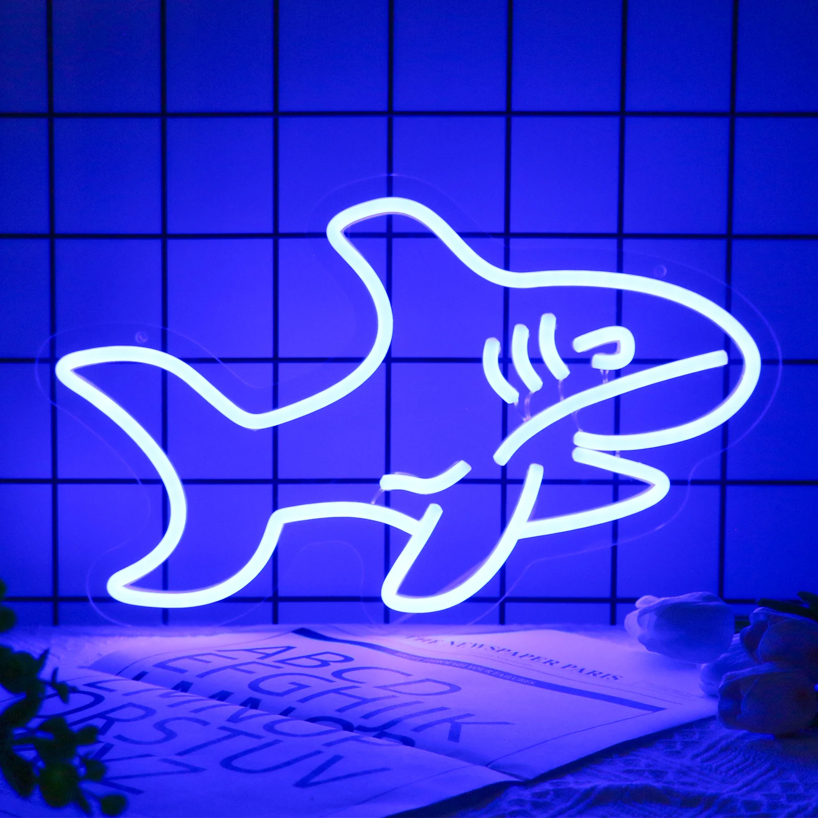 UponRay Anime Led Neon Sign Shark Beer Bar Lamps USB With Switch Power Funny Street Wall Hanging Art Room Decor Light