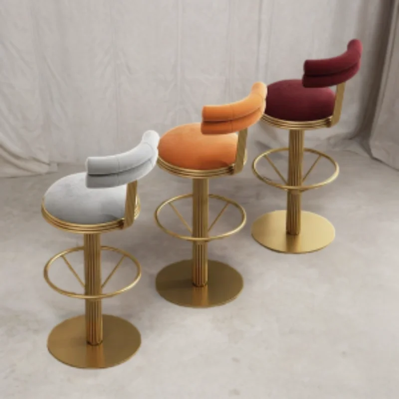 

Swivel Bar Stool Outdoor High Kitchen Stools Lightweight Chair Mid-century Antique Transparent Practical decorative furniture