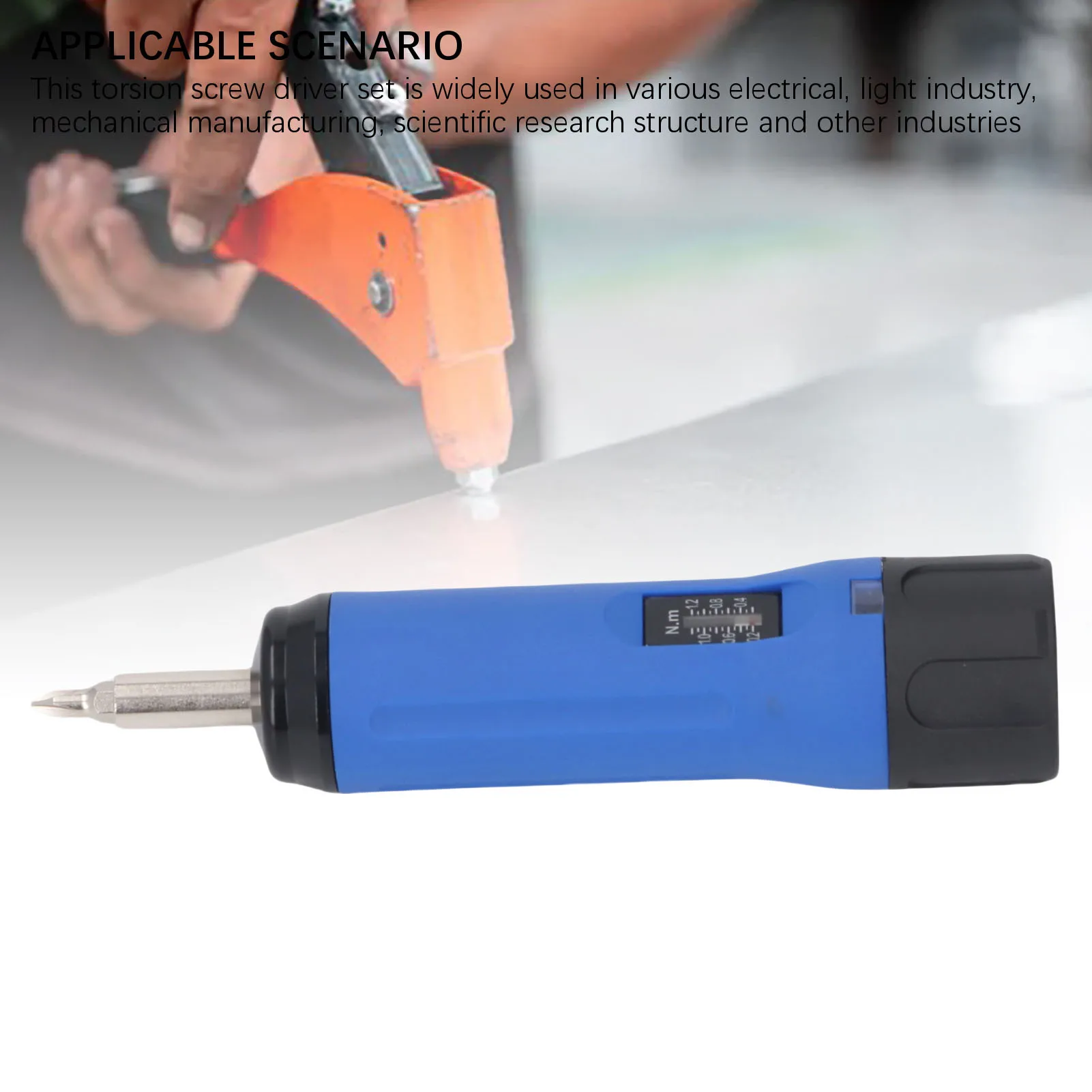 

Preset Torsion Screw Driver Set with Slot Bits 0.2-1.2Nm Manual Adjustable ZSQ-1.2 0.2-1.2Nm Preset Torsion Screw Driver