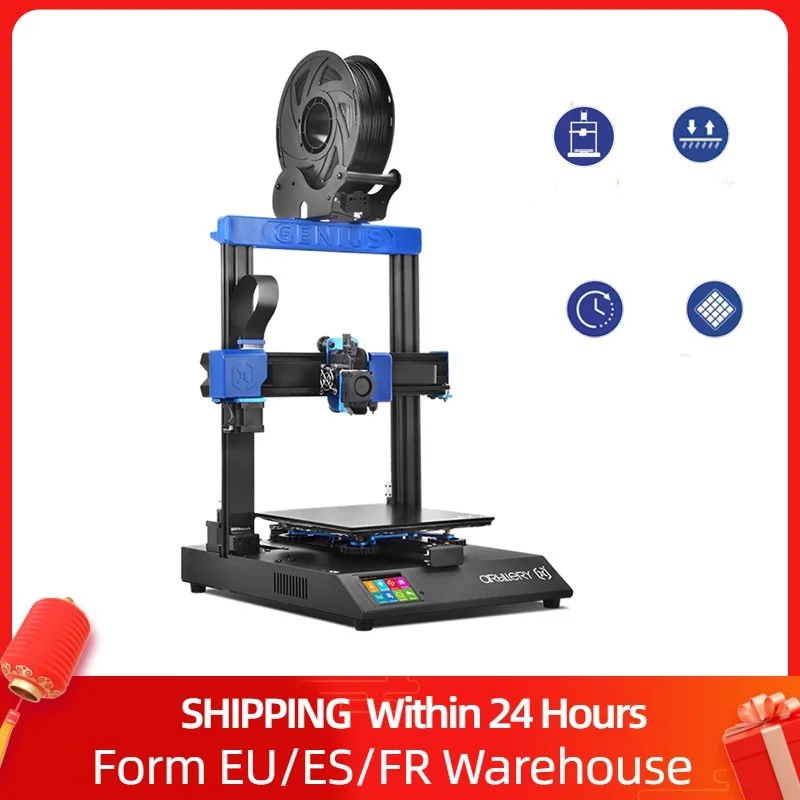 

Top Genius Pro/Genius 3D Printer 220x220x250mm Printing Size with 2.8in Touchscreen Dual Z-axis Auto Leveling Ultra Quiet