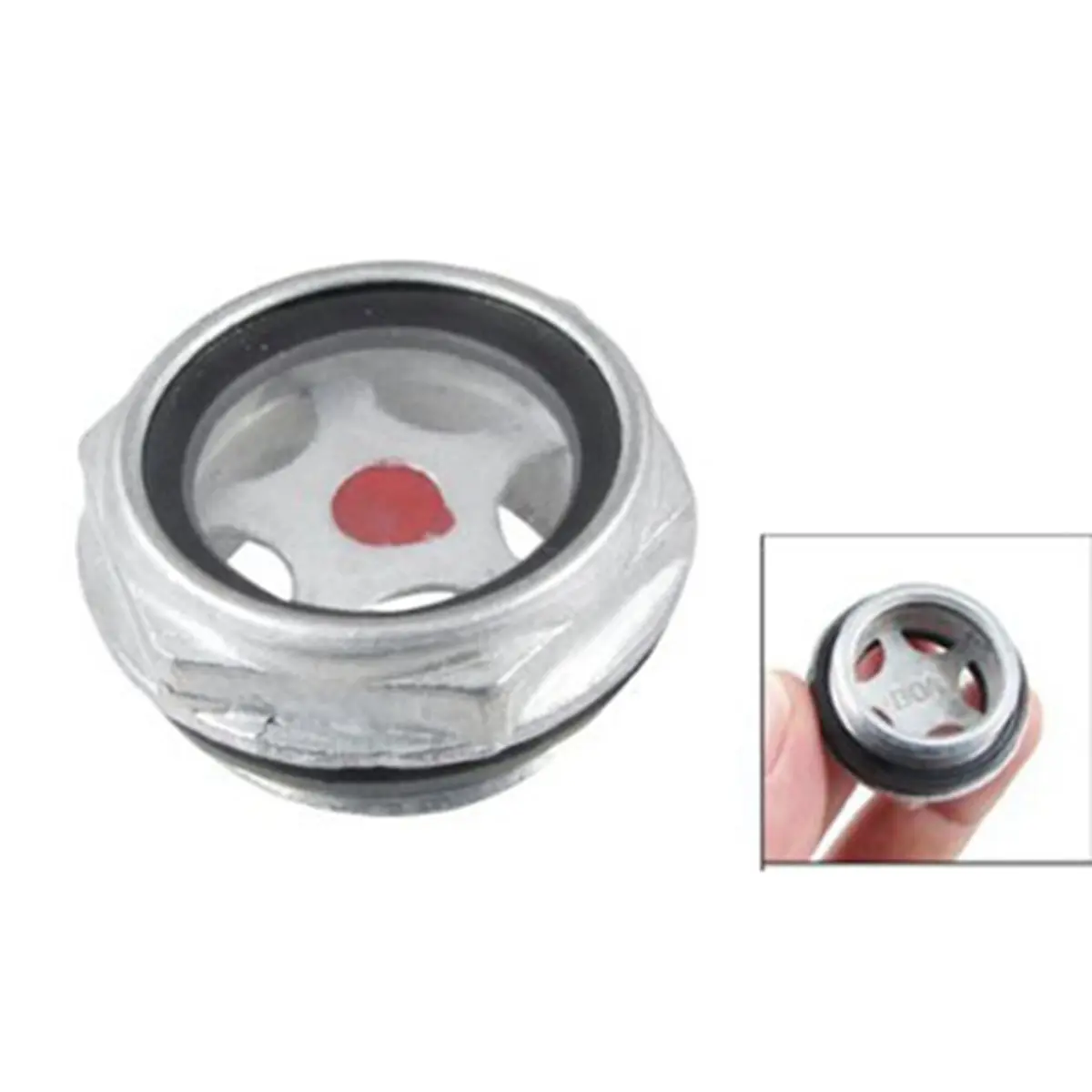 【THANKSGIVING DAY】4Pcs 26Mm Male Threaded Metal Air Compressor Oil Level Sight Glass