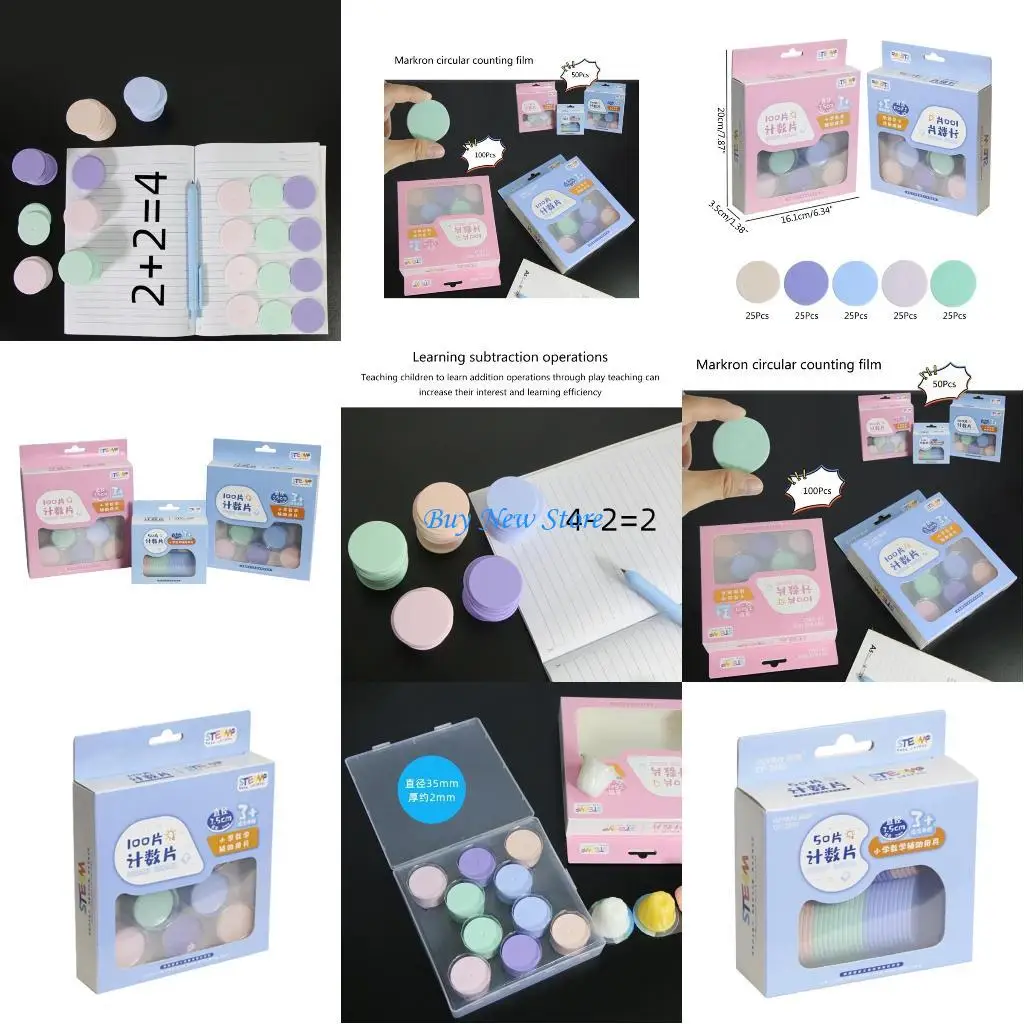 

20CE Set of 50/100pcs Counters for Math Manipulation, Sorting, and Counting Chips