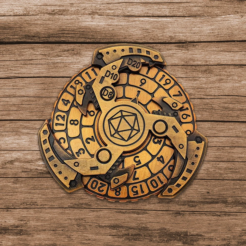 7-in-1 الإصبع الدوران نمط Dnd النرد المعدني المعدني Dnd النرد مع D & D صندوق النرد DND الروليت النرد سبينر لمشغل ألعاب لعب الأدوار