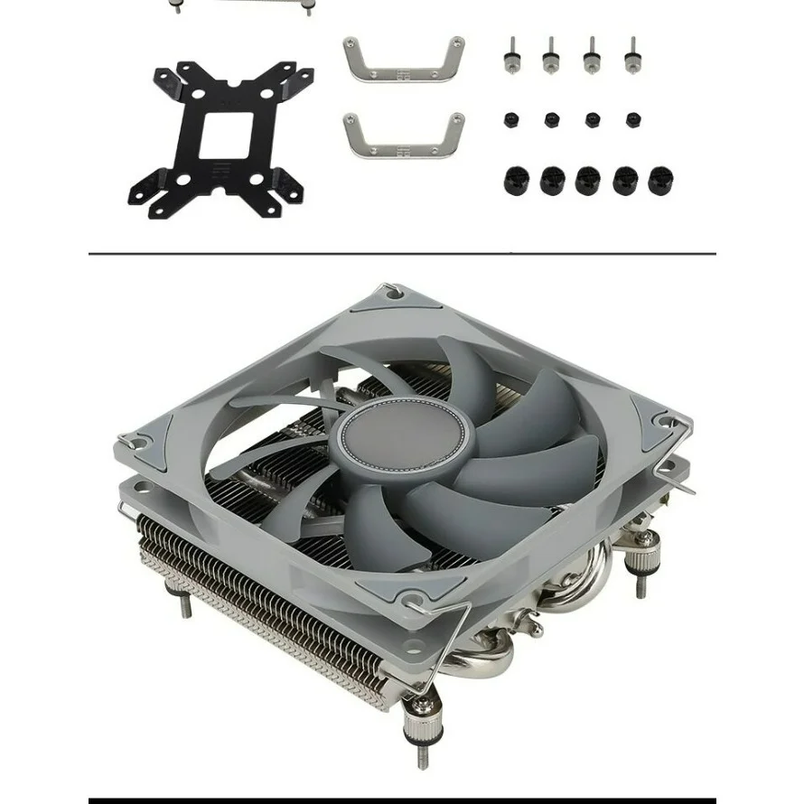For AXP90 AXP90-X36  AXP90-X47 AXP90-X53  Series AXP120-X67 White ARGB Low Profile CPU Air Cooling Cooler For ITX Case (0001)