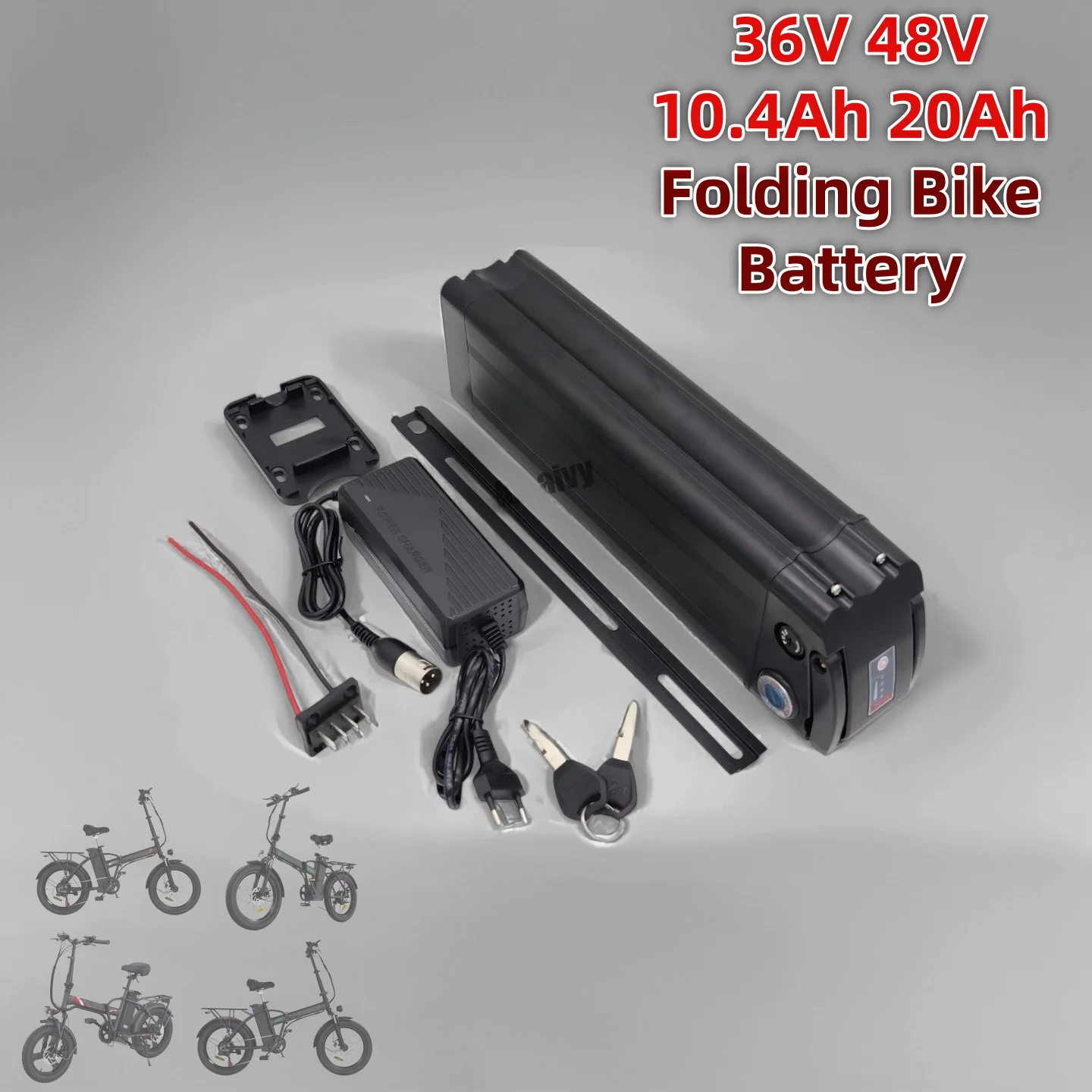 36V 48V 10.4Ah 20Ah Folding Bike Replacement Battery Compatible For Hitway BK3 BK5 BK6 BK8 BK11 BK37 COLORWAY BK6 Folding Bike