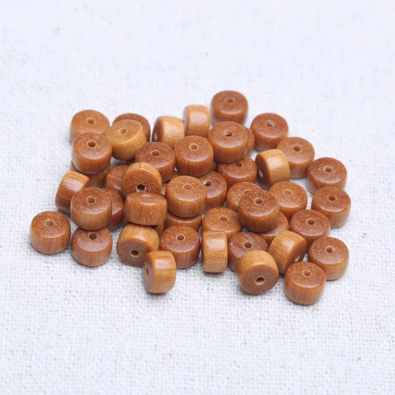 100 Pcs/lot Natural Wooden Bead Green Black Sandalwood Buddha Bead Loose Bead For Jewelry Making Diy Necklace Bracelet Accessory