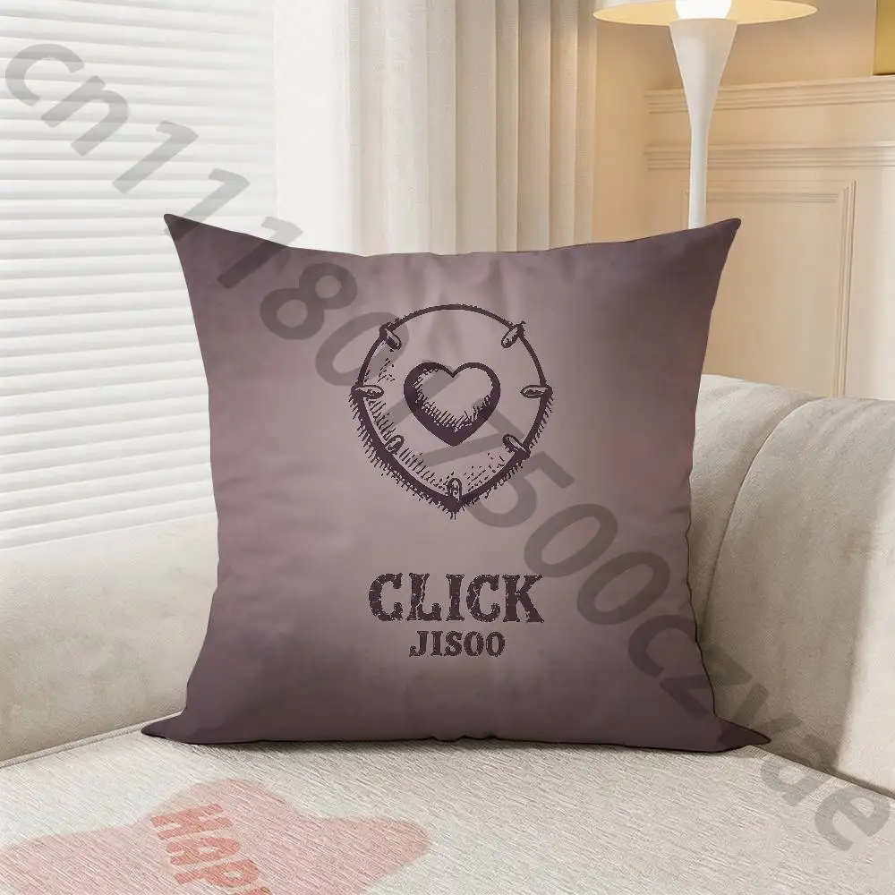 J-Jisoo CLICK Pillow Case Pillow Case Living Room Sofa Cushion Cover Suitable For Home Bedroom Room Decoration