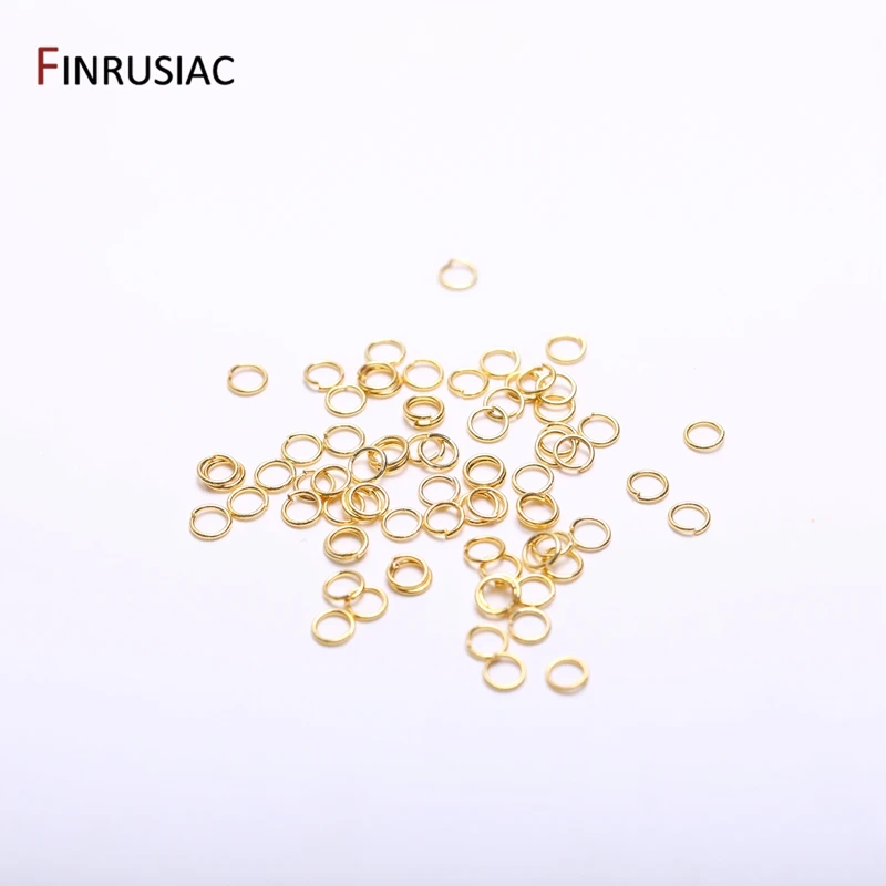 200pcs/lot 3mm 18K Gold Plated Stainless Steel Jump Rings Connections Rings DIY Jewelry Making Supplies Accessories Wholesale