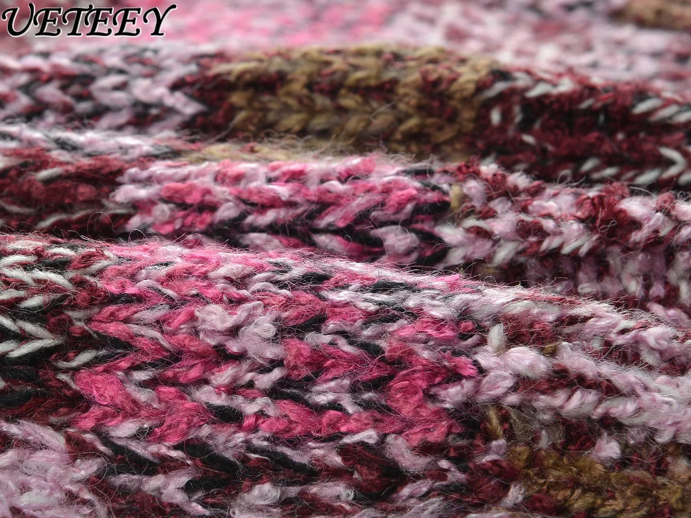 2025 Herfst Winter Nieuwe Kleurblok Losse V-hals Gebreid Vest Niche Mode Veelzijdige Single-Breasted Trui Jas