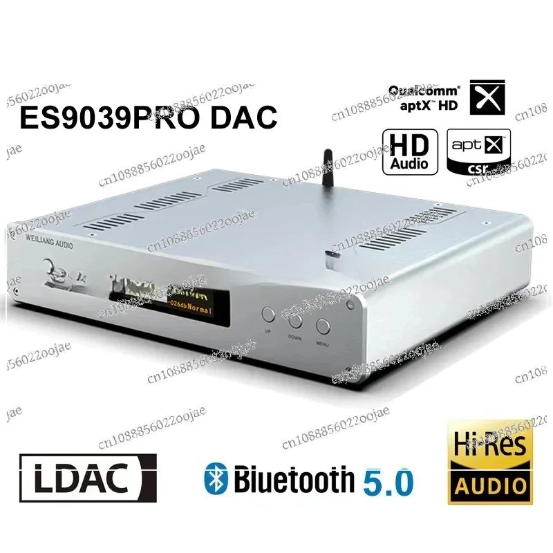 

DC300 двухъядерный ES9038PRO ES9039PRO 5,0 балансный Hi-Fi аудио DSD ЦАП декодер Amanero USB пульт дистанционного управления