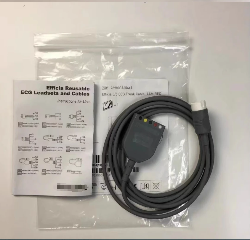 

Efficia 3-Lead/5-Lead ECG Trunk Cable AAMI/IEC REF 989803160641