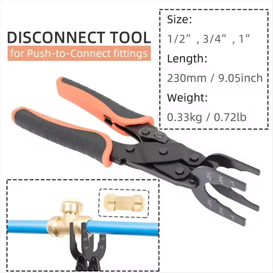 Push-in connection accessories Water pipe disconnection pliers Plastic pipe fittings Installation and removal tools
