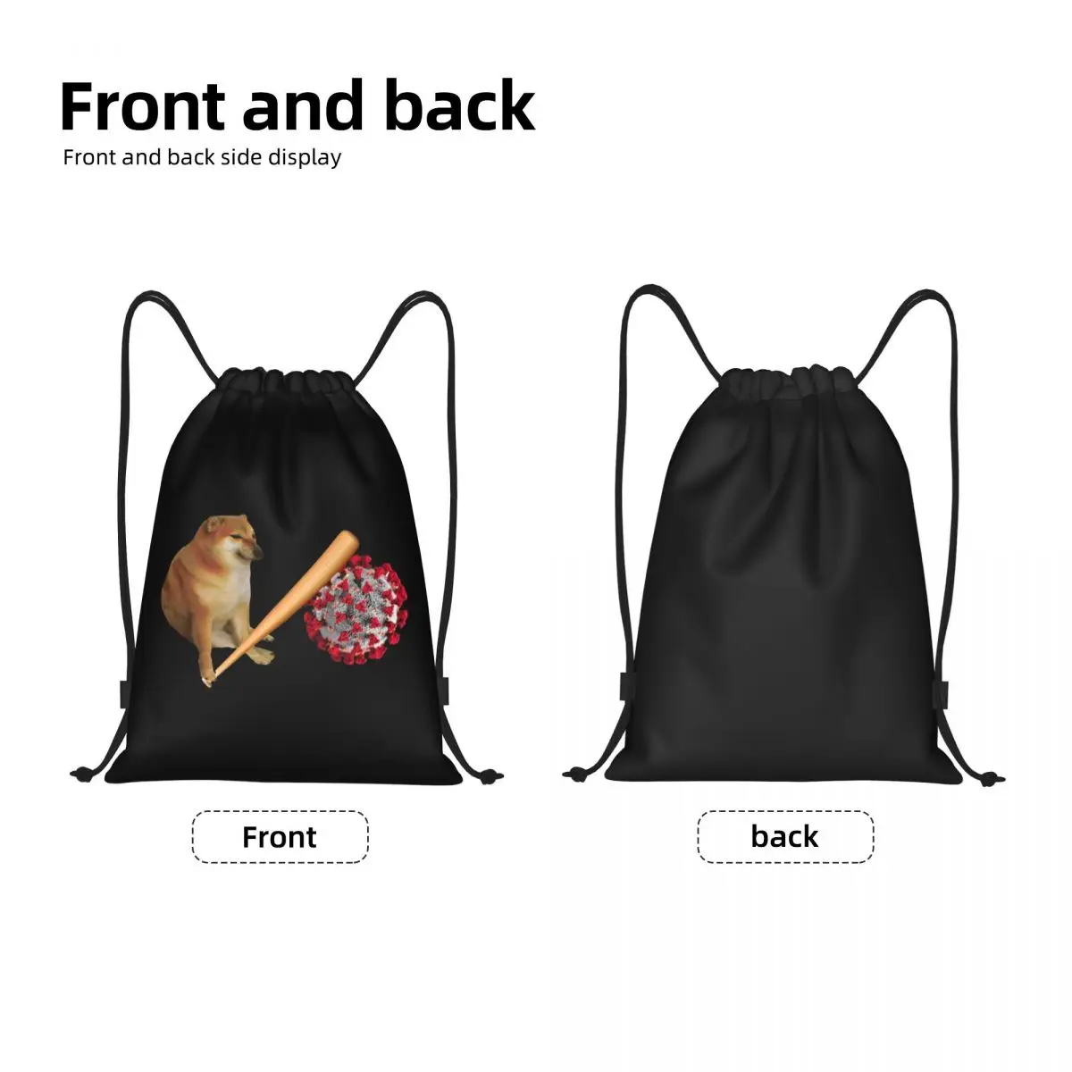 Mochila con cordón personalizada para hombre y mujer, morral ligero para gimnasio, deportes, Yoga, Shiba Inu