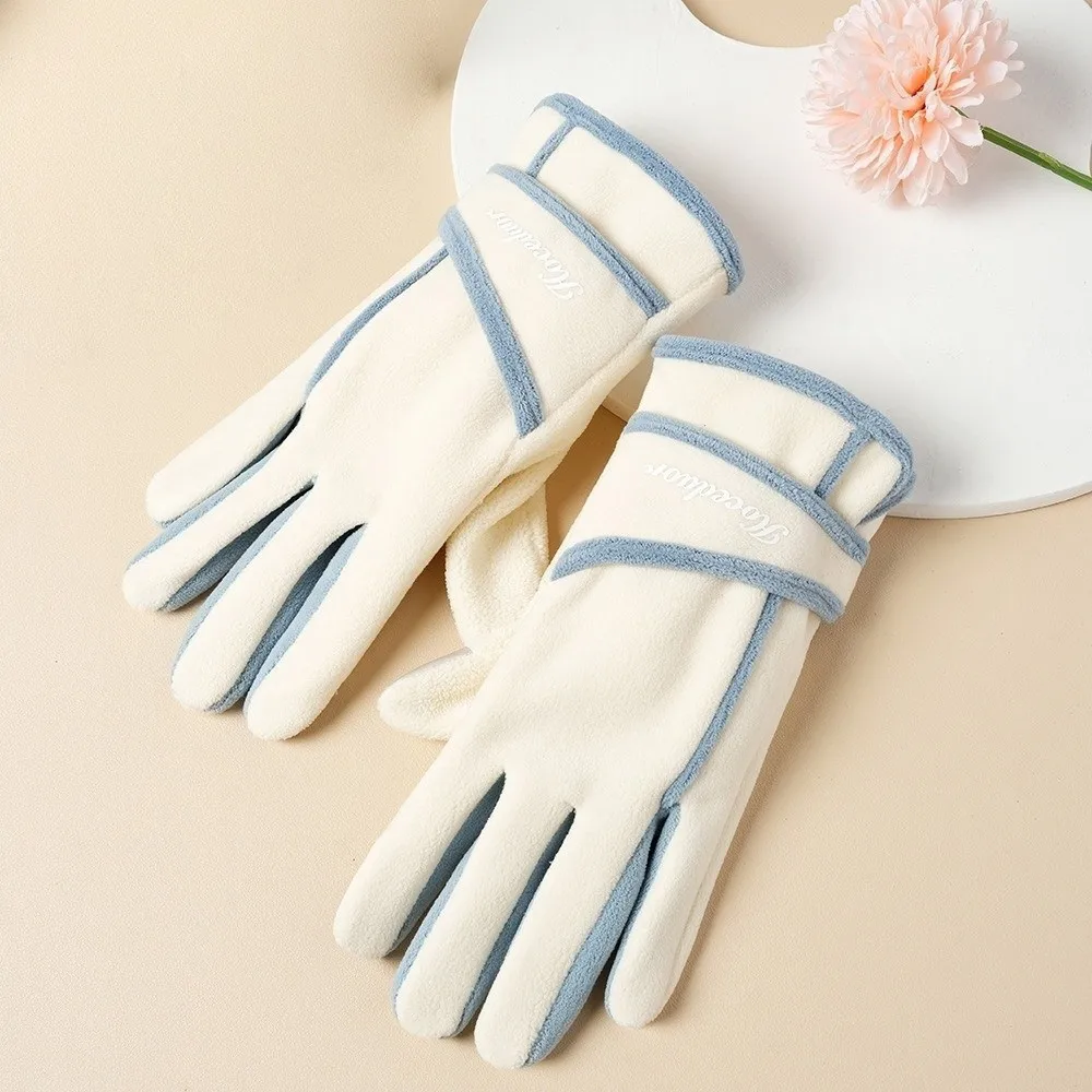 

Velvet Winter Gloves Touchable Screen Full Finger Touch Screen Gloves Windproof Coldproof Windproof Cold Proof Gloves