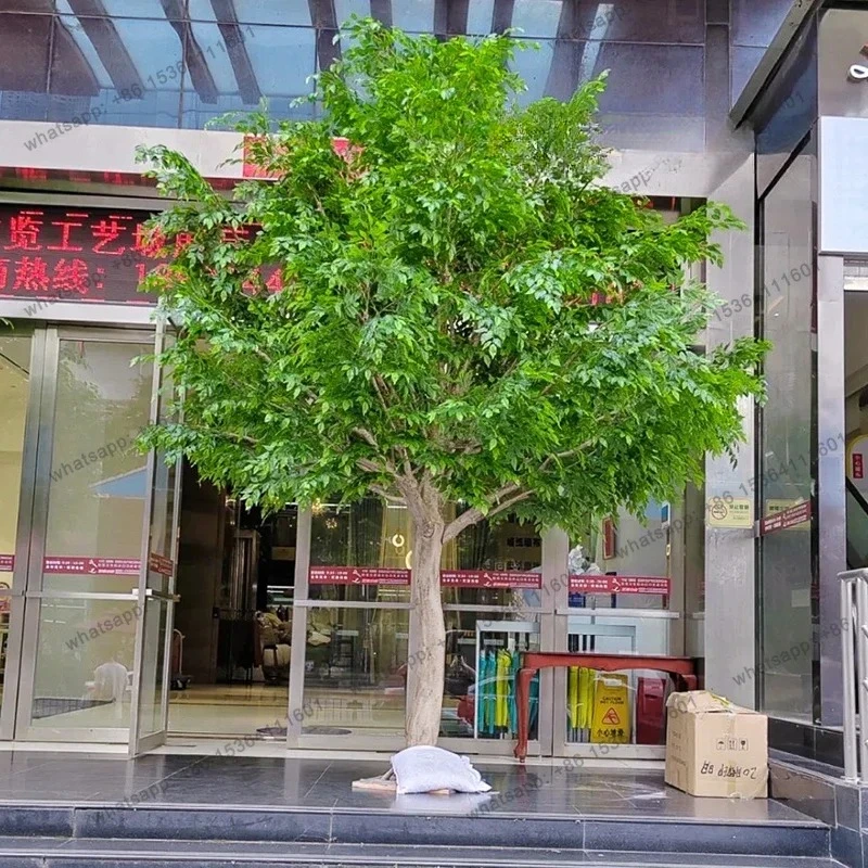 yj21 Simulation banyan large fake tree wishing tree indoor and outdoor landscaping bionic green plants decorative window props