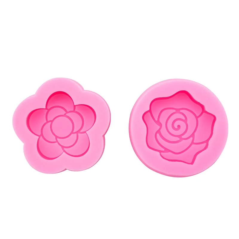 Drawing Tulip Camellia Silicone Mold DIY Rose Scented Candle Mould 15-1254,