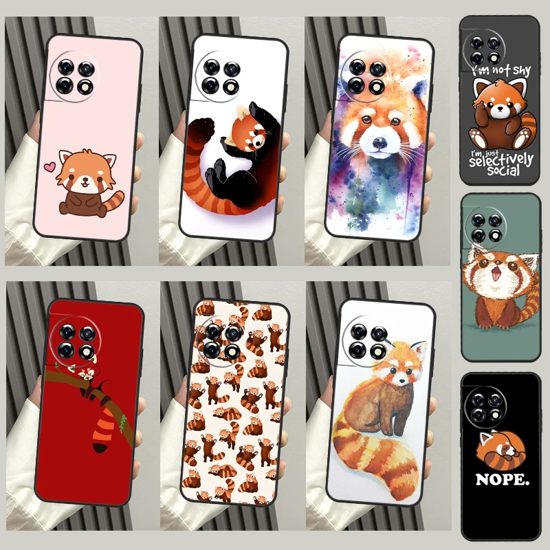 Red Panda Cute Animal Case For OnePlus Nord 2 2T CE2 Lite N10 N20 Cover For OnePlus 11 9 10 Pro Ace 2 8T 9RT 10T