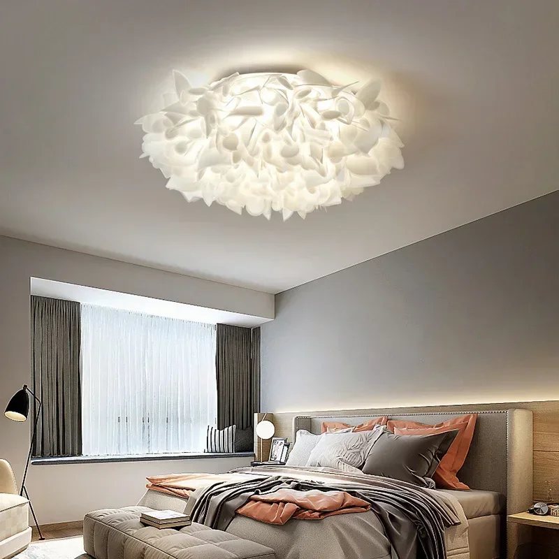 H5 Nordic Italian Design Modern Bedroom Lamp Petals Warm and Romantic Ins Net Red Ceiling Lamp Romantic Girl LED Room Decoration