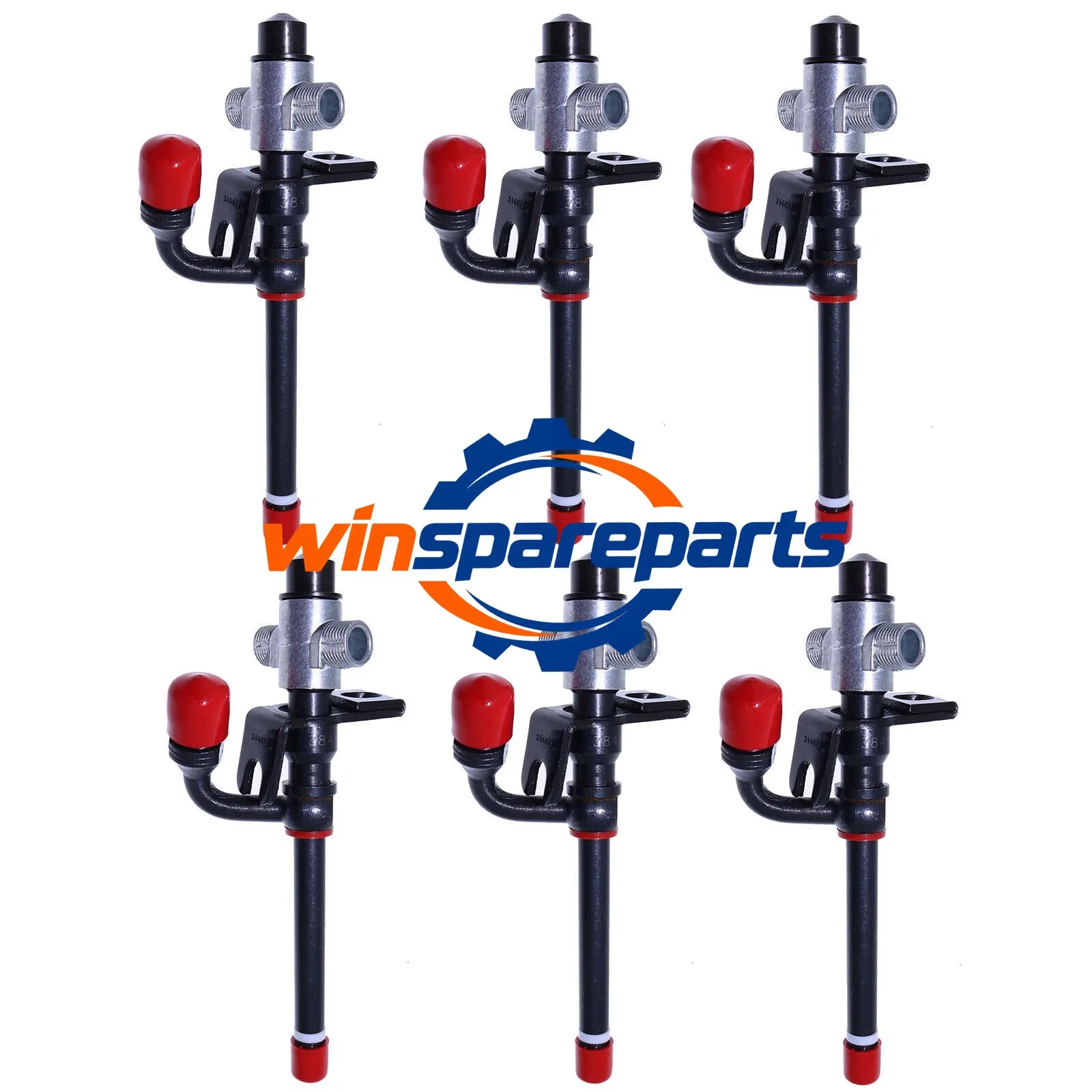 6X Fuel Injector RE507766 RE531436 For John Deere 3215 270CLC 4045D 6068T 7520