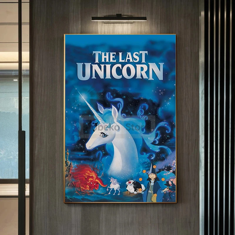 Classic French Animated Films The Last Unicorn Poster Animated Movies Prints Canvas Painting Wall Art Pictures Home Room Decor