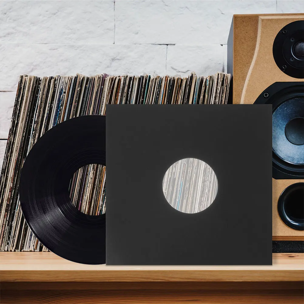 

8pcs Vinyl Record Sleeves Inner Jackets Replacement Double Layer Design Sturdy Kraft Paper Recyclable Material for Records