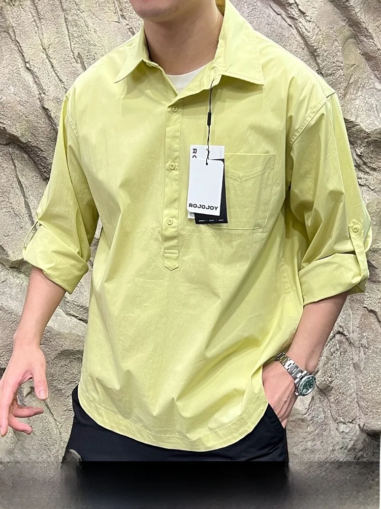 

Limited Edition Casual Loose Fit Long Sve irt ex Spring Summer f Open Ne No Ironing Required Faionable