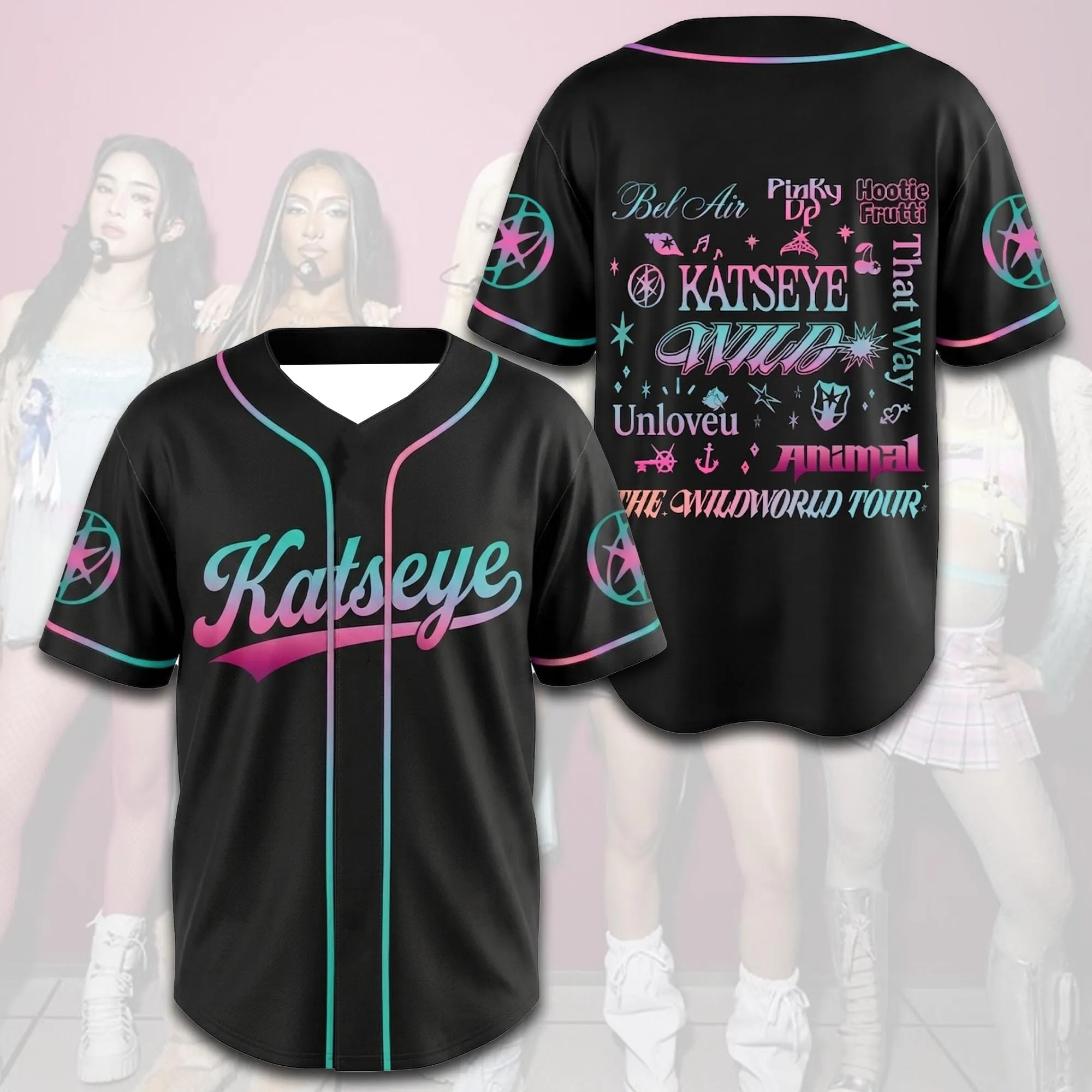 2026 Katseye Wild Tracklist 3D Printed Jersey Men Women Breathable Quick Drying Short Sleeved T-shirt Family Matching Clothing