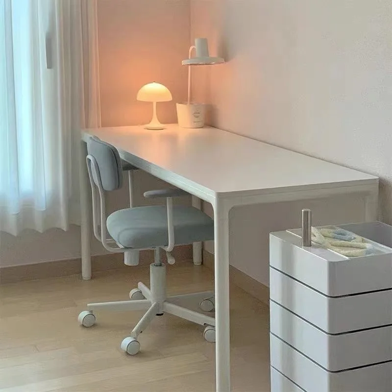 Thickened solid wood desk, Nordic light luxury, home bedroom, study computer desk