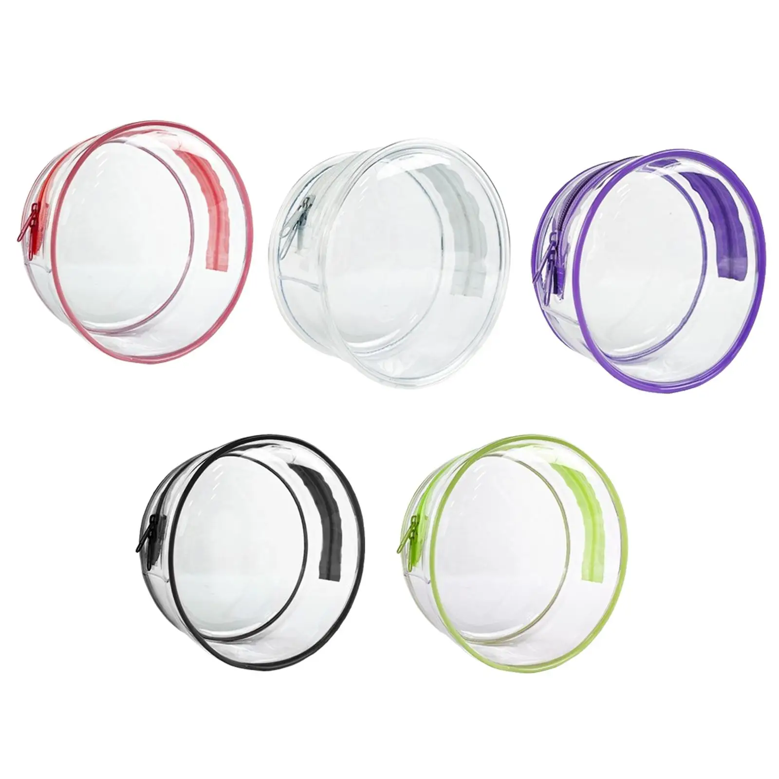 Transparent Doll Display Bag PVC Mini Figure Storage Case Round Carrier Dustproof Pouch for Collectibles and Picnics