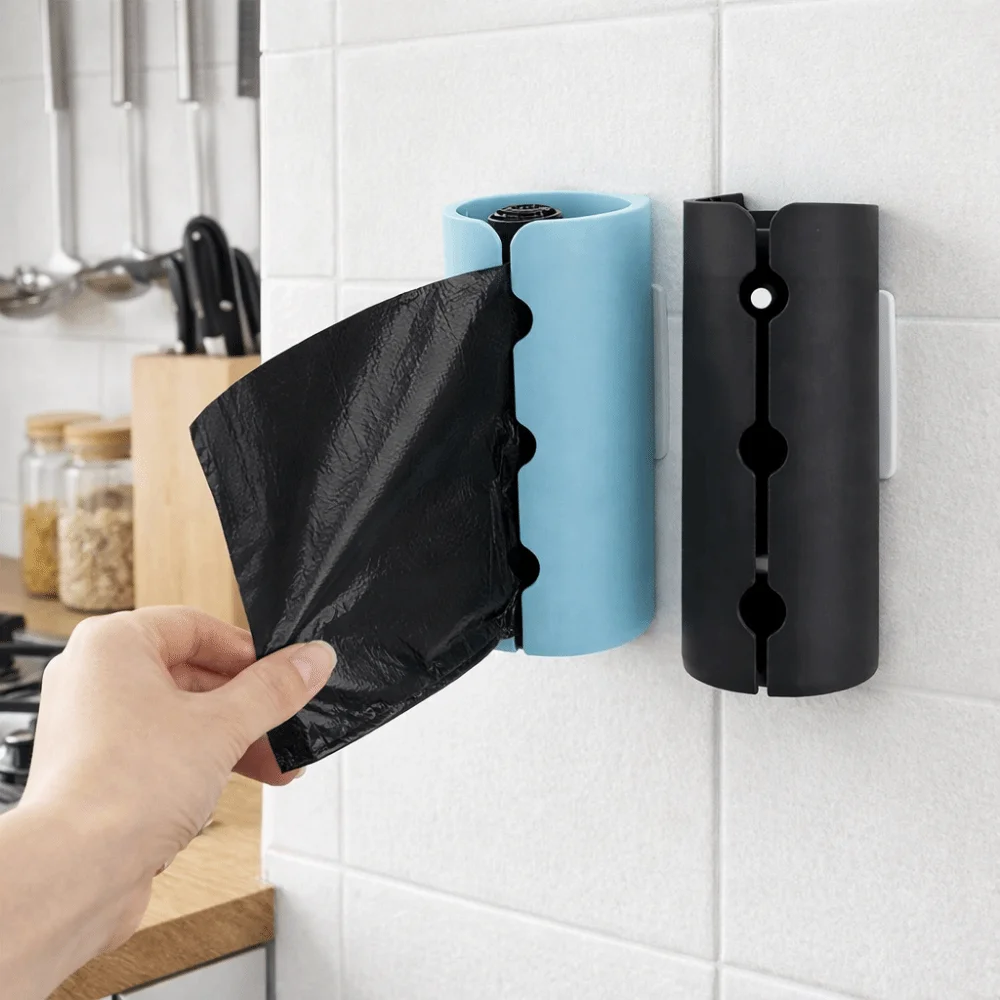

Plastic Trash Bags Storage Box Wall Mounted Space Saving Garbage Bag Dispenser Large Capacity Grocery Bag Holder Closet