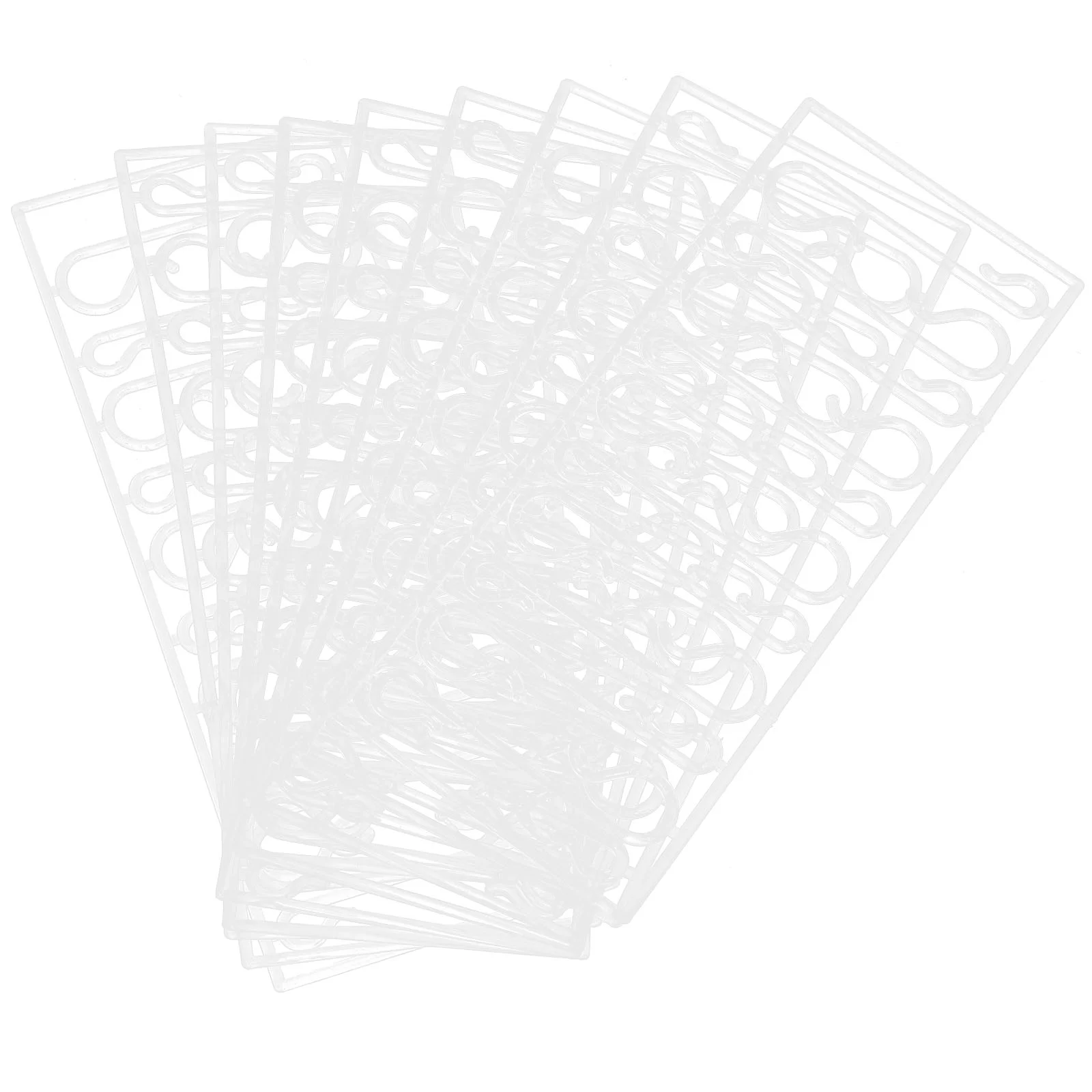 100 Uds. Gancho de Navidad, colgadores de adorno de árbol de plástico transparente para decoración navideña de mantel, guirnalda de Navidad multiusos