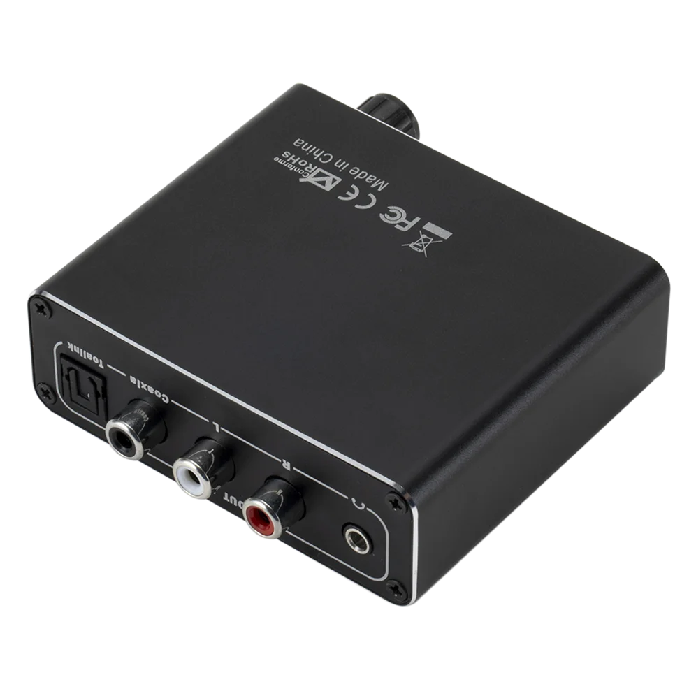 Digital To Analog Audio Converter HIFI DAC Amp ถอดรหัส3.5มม.AUX RCA เครื่องขยายเสียงอะแดปเตอร์ Toslink Optical Coaxial เอาต์พุต DAC 24bit