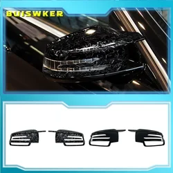 Side Mirror Cap Covers For Mercedes Benz W176 W246 W212 W204 C117 X156 X204 W221 C218 A B C E S CLA GLA GLK Class Black Replace