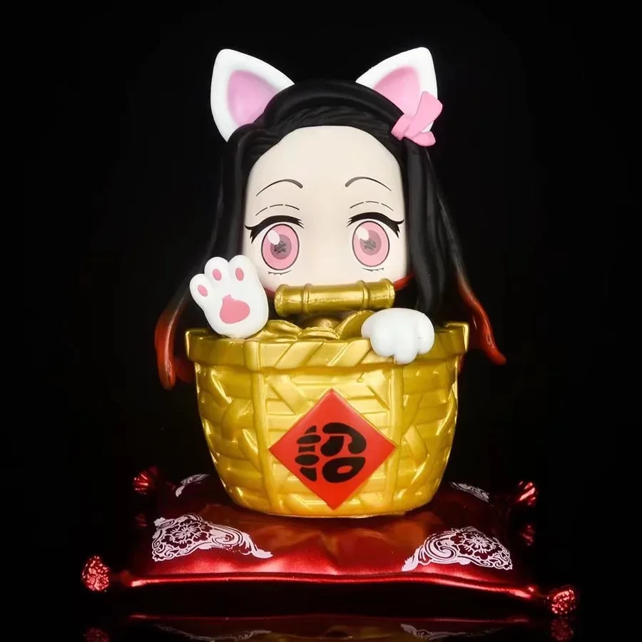 Demon Slayer Kamado Nezuko Bonanza Q Edition figura de acción, adornos hechos a mano, regalo de Navidad, juguetes de escritorio