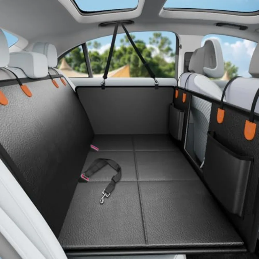 

Чехол-лежанка для собак на заднее сиденье автомобиля из ПУ-кожи с жестким дном, удлинитель заднего сиденья, гамак-кровать для собак для автомобилей и внедорожников, автокресло для питомцев