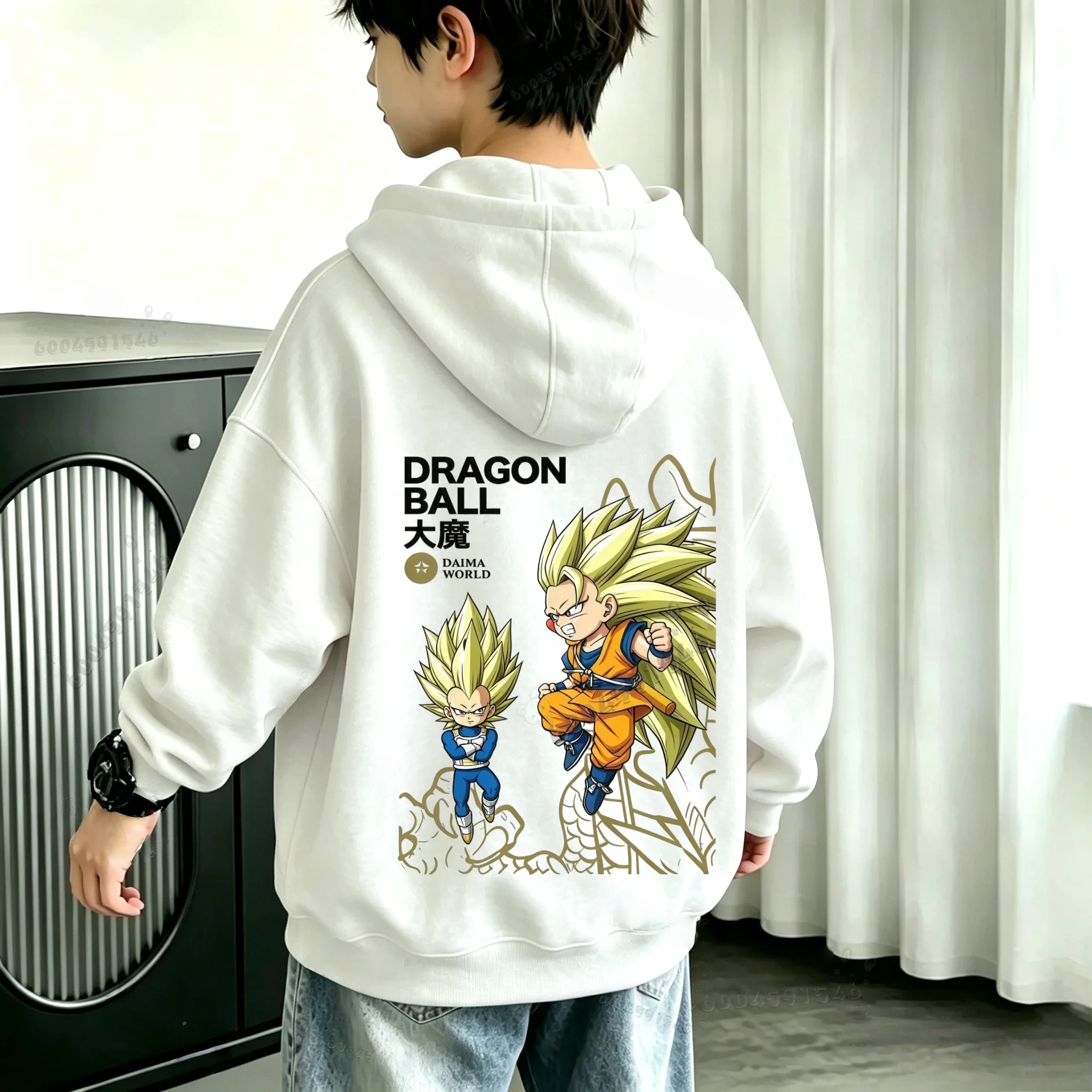 Camiseta con capucha para niños de Dragon Ball Super - Super Instinct - Goya - Beast Vegeta - Sudadera con capucha estampada para bebé