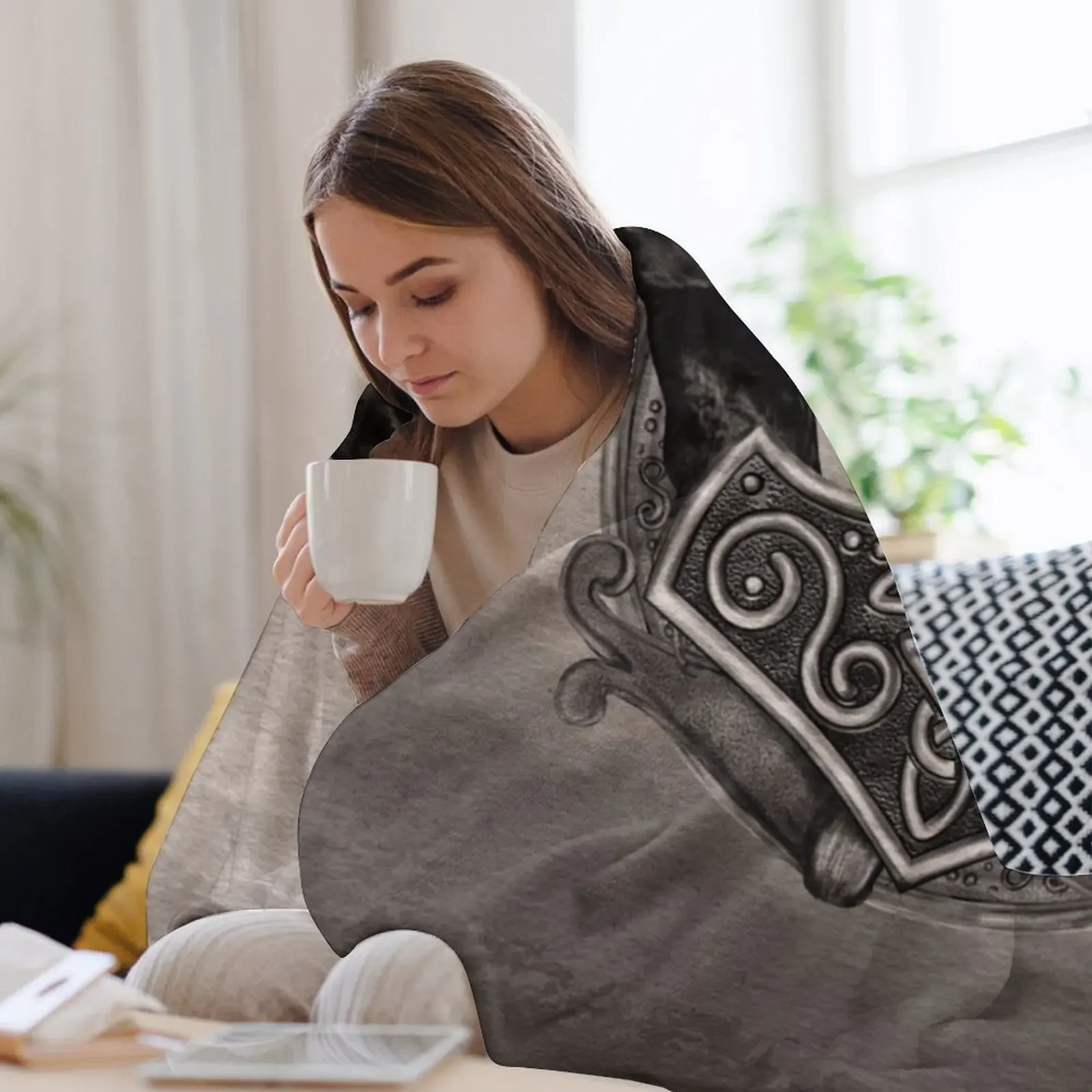 Mjolnir مطرقة ثور والغربان رمي بطانية الأرائك لينة أريكة التخييم رمي البطانيات