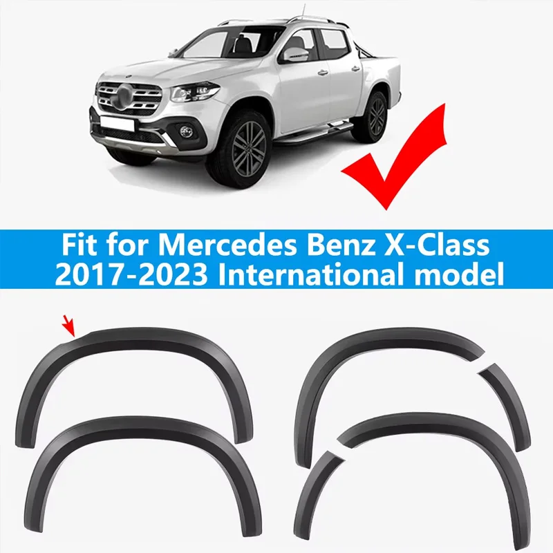 

Slim Wheel Arch Mudguards Fender Flares for Mercedes Benz X-class 2017 2018 2019 2020 2022 2023 Mud flaps 4X4 Car Accessories