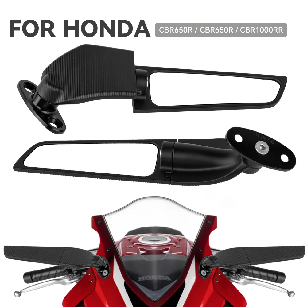 Honda CBR 650R 650F VFR 400 750 800 VTR1000F Боковые Зеркала Для Мотоцикла Регулируемое Вращающееся Лобовое Стекло Зеркало За...