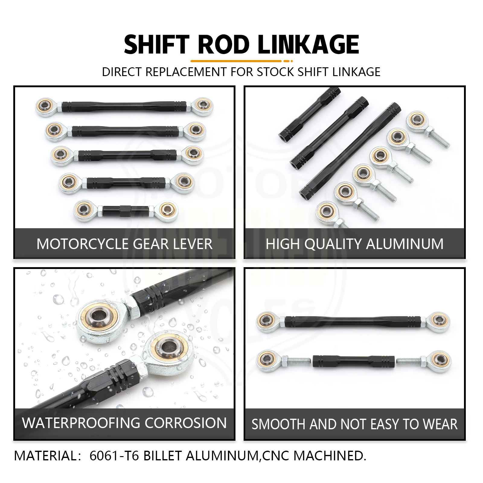 Motorrad M6 Schaltstange 40 70 90 100 120 150 160 170 180 190 200 220mm Fußrasten Schalthebel Schaltstange – Detail 6