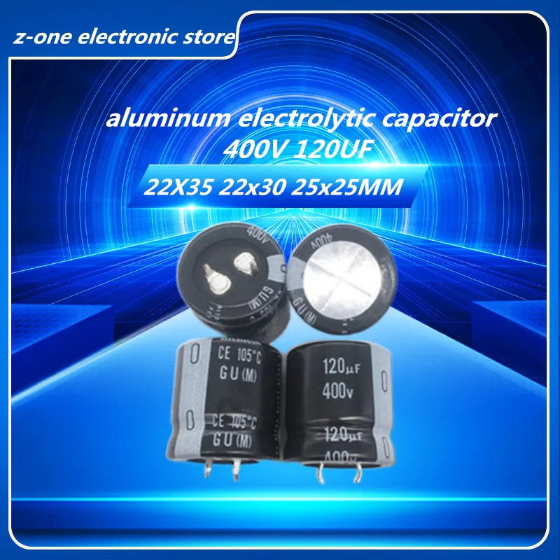 2pcs-10pcs 400V120UF ox horn aluminum electrolytic capacitor 400V 120UF 22X35 22x30 25x25MM