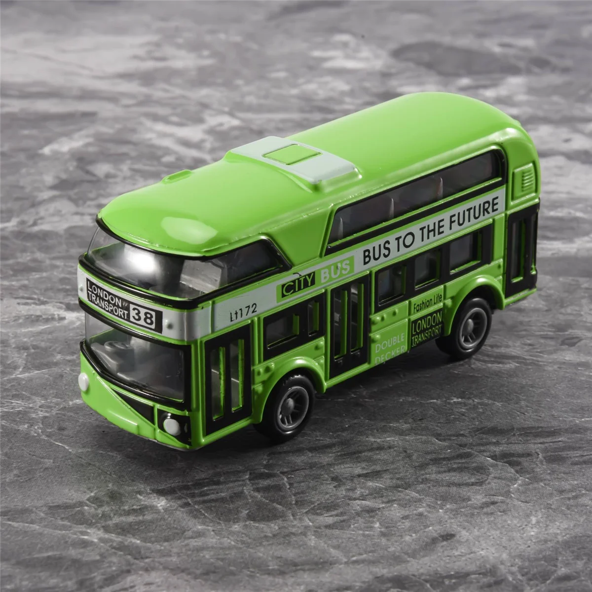 Ônibus de dois andares para carro, ônibus de Londres, design, brinquedos do carro, veículos turísticos, veículos de transporte urbano, verde